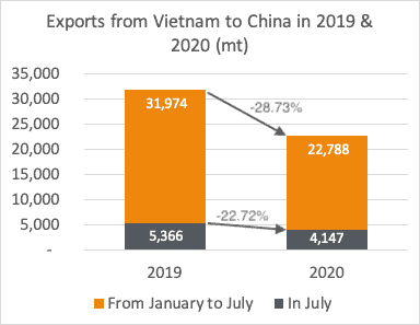 Exports China from Vietnam 2019 & 2020